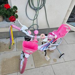 bike girls Bikes Unicorn Children's Bicycle Unicorn Girls' Bicycle - 16 Inch | Original | Children's Bike with Stabilisers, Doll Seat and Bicycle Basket - The Unicorn Bicycle  Girls
