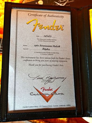 Fender Custom Shop 1960 Stratocaster Vintage White Relic (Delivery available)