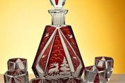 Exquisite Moser antique cut crystal set