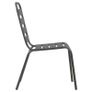 Outdoor Chairs 4 pcs Slatted Design Steel Dark Grey Image 5
