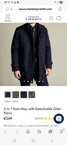 New Gant gents 3 in 1 jacket/coat size L.