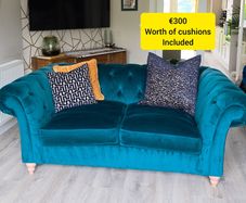 Teal 2 Seater Velvet Sofa - Next Home