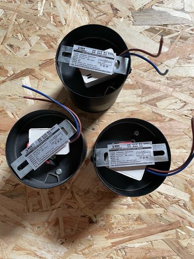 3 Black LED Ceiling Spotlight (rotatable angle)