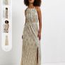 River Island Metallic Gold Dress Size 6 Image 3