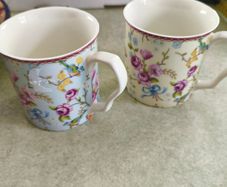 2  Mug Shannonbridge Pottery Ireland. Birds & Blossoms,