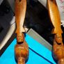 Large Carved Wooden Fork and Spoon, Possibly Resturant front shop advertising tool, Practicle use would require very large cooking pot Image 6