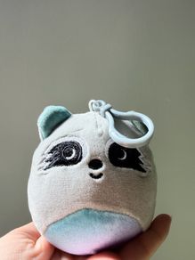 Squishmallow Raccoon keychain plush