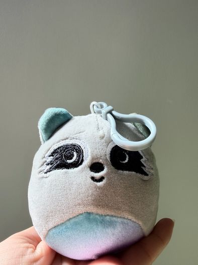 Squishmallow Raccoon keychain plush