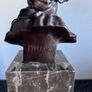 Art-Nouveau Bust Of A Woman - Bronze, Marble, Signed Image 7