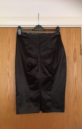RI Satin Pencil Skirt 12  with Booty Panel
