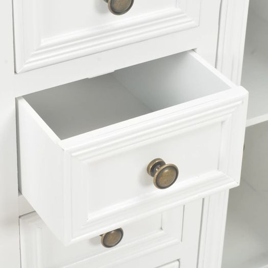 Sideboard White 70x28x70 cm Solid Pine Wood