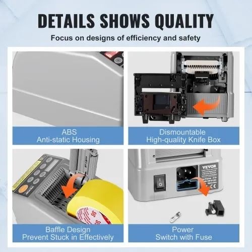 9 Automatic Tape Dispenser Adhesive Electric Tape Cutter Packaging Machine Tape Cutting Machine 6-60mm Tape Width