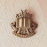 Brass British army cap badge for the Army Educational Corps (AEC) circa 1920 - 1946 & Atlantic Star, a British World War II campaign medal  copy Image 2