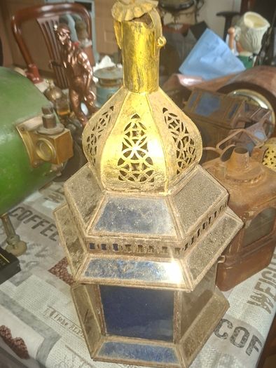Vintage Large Moroccan, Moorish, or North African Hanging Lantern, Postage available or Collection