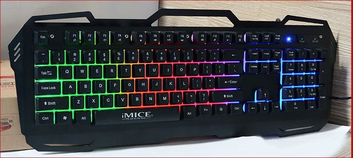 New Imice Ak-400 104keys Backlit Usb Wired Multifunctional Gaming Keyboard Black