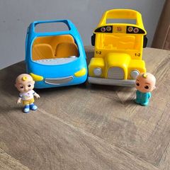 CoComelon musical Bus and Car, with JJ figures. In very good condition.