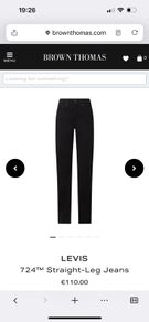 Levis 724 Straight-Leg W26 L28