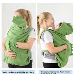 Baby Dinosaur Hooded Carrier Cover -Stroller Blanket