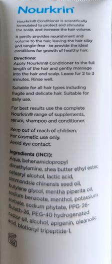 Nourkin anti hair loss shampoo and conditioner