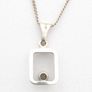 925 Vintage Sterling Silver CZ Necklace Image 3