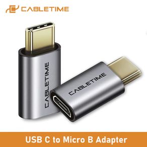 Cabletime Aluminum Alloy OTG Micro USB (Female) to USB-C (Male) QC 3.0/2.0 Charger & Sync Convertor Adapter (Brand New/Warranty)