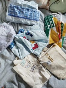 6 x Cotton Laundry bags