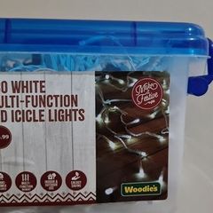 Christmas Lights - White Multi Function Led Icicle Lights