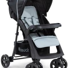 Shopper Neo II, Caviar/Silver - Lightweight Pushchair with Snack Tray, Cup Holder & Raincover, Compact & One Hand Folding, Fully Reclining from Birth up to 22 kg