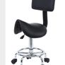 Adjustable Faux Leather Massage Table For Cosmetic with Salon Chair Black Image 5
