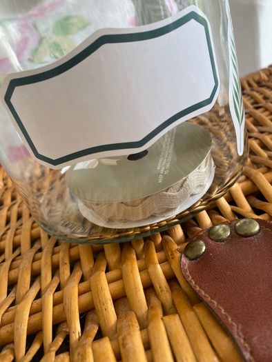 ShabbyChic Storage Jar and ribbon