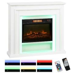 Electric Fireplace with Multicolour LED Flames