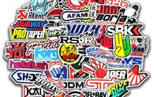 100pcs Cool Car Styling JDM Modification Stickers for Bumper Bicycle Helmet Motorcycle Mixed Vinyl Decals Sticker Bomb