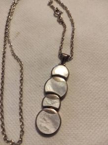 Sterling silver mother of pearl necklace