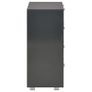 Sideboard High Gloss Black 60x35x76 cm Chipboard Image 4