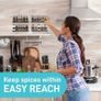 Spice Rack Wall Mounted 4 Pack Spice Rack for Inside Cupboard Adhesive Spice Organiser Kitchen Cupboard Organiser Image 6