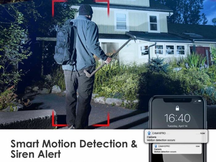 Security Camera Outdoor with 25m Night Vision,4dBi Antenna Wireless WiFi Wired CCTV Camera System,1080P Video Home IP Surveillance Camera,2-Way Audio,Motion Detection,Alarm,IP66,Support PC/App (FREE POSTAGE)