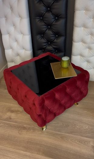 Red velvet coffe table