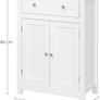 bathroom cabinet, bathroom cabinet with drawer and adjustable intermediate compartment, kitchen cabinet, storage cabinet, country house style, MDF panels, 60 x 30 x 80 cm, white Image 4