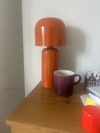 Orange lamp with 3 light settings