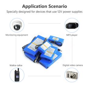 1800/3000/4800/6800/8000/9800/15000/20000mAh Rechargeable Portable Power Li-ion Battery DC 12V For Camera DVD