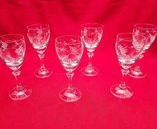 Vintage Duiske Handcut Crystal sherry/liquor stemmed glasses