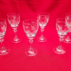 Vintage Duiske Handcut Crystal sherry/liquor stemmed glasses