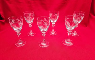 Vintage Duiske Handcut Crystal sherry/liquor stemmed glasses