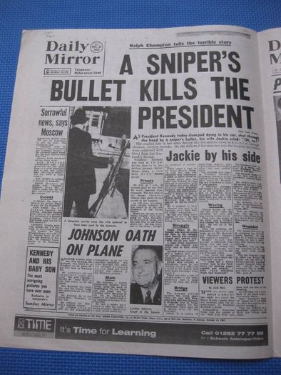 Replicas Of Daily Mirror Famous Front Pages