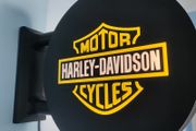 Harley-Davidson Inspired LED Light Box Sign, Motorcycle Garage Wall Light, Biker Man Cave Decor, Workshop Sign, Motorbike Gift