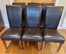 Dining Chairs, high back, leather