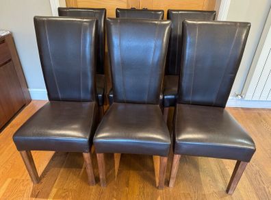Dining Chairs, high back, leather