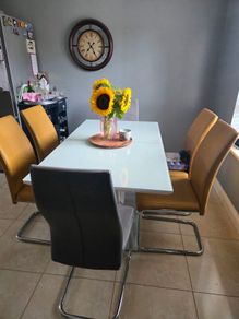 extending dining set 6 chairs