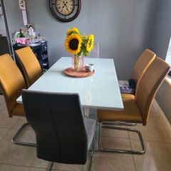 extending dining set 6 chairs