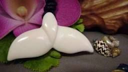 New Maori Carved White Whale Tail Pendant Necklace designer Surfer Jewelley